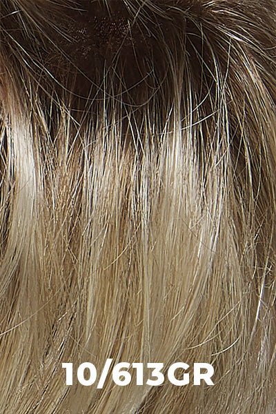 Henry Margu Wigs - Paris (#6002) - 10/613GR. Cool, grey blonde with pale blonde highlights and dark roots