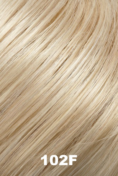 Jon Renau - Synthetic Colors - 102F (White Chocolate Macaron). Pale Platinum Blonde w/ Pale Natural Gold Blonde Blend