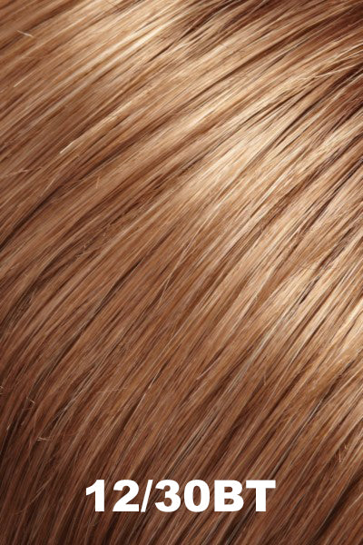 Jon Renau - Human Hair Colors - 12/30BT (Rootbeer Float). Light golden brown & medium red gold blend with medium red golden tips.