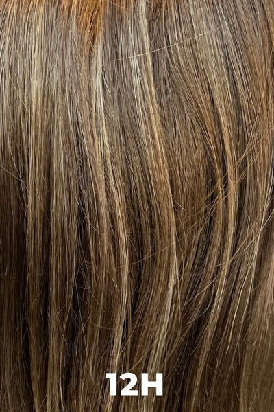 Color Swatch 12H for Henry Margu Wig Trish (#4513). Warm brown with light warm blonde highlights.