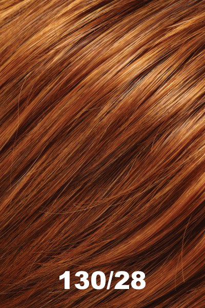 Jon Renau - Synthetic Colors - 130/28 (Pumpkin Spice). Med Bright Copper Red & Lt Natural Red Blonde Blend.