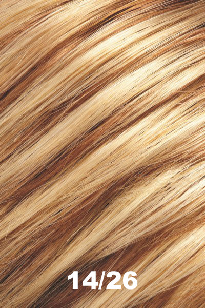 Jon Renau - Human Hair Colors - 14/26 (New York Cheesecake). Medium natural ash blonde & medium red gold blonde blend.