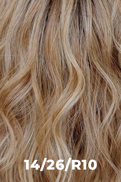 TressAllure - Synthetic Colors - 14/26/R10. Light Red Brown gold Blonde Highlights Rooted Medium Light Brown.