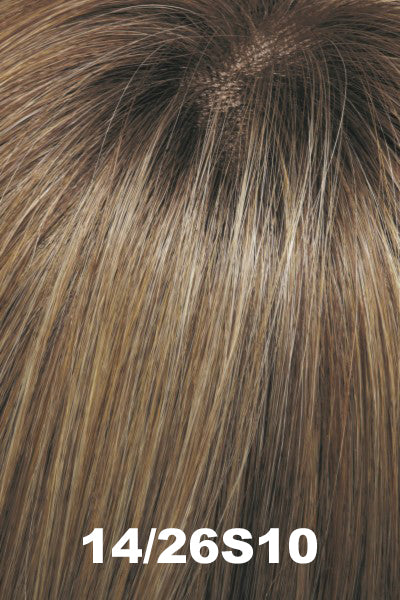 EasiHair - Human Hair Colors - 14/26S10 (Shaded Pralines n Cream). Lt Gold Blonde & Med Red-Gold Blonde Blend, Shaded w/ Lt Brown.