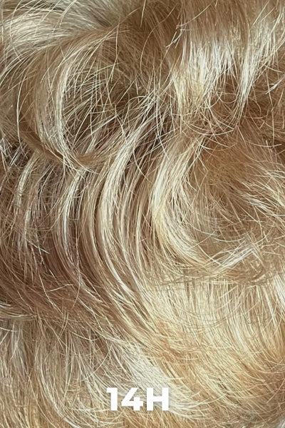 Color Swatch 14H for Henry Margu Wig Avery (#2513). Dark blonde with light beige blonde highlights.