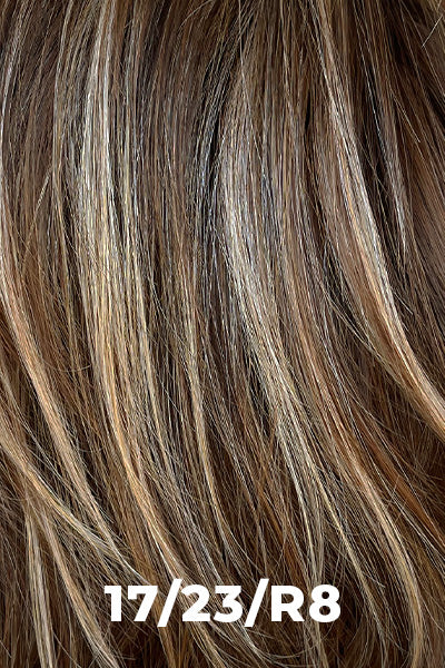 TressAllure - Synthetic Colors - 17/23/R8. Beige Blonde Auburn Blend Rooted Medium Brown.