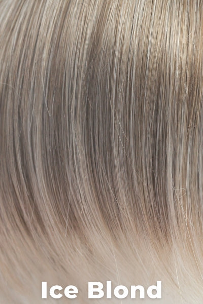 Amore Toppers - Medium Wavy TP Mono (#774) - Ice Blond. Ashy Blond base with White Gold tip and highlights on faceline.