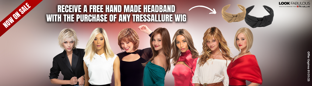 Receive a free hand made headband with the purchase of any TressAllure wig.