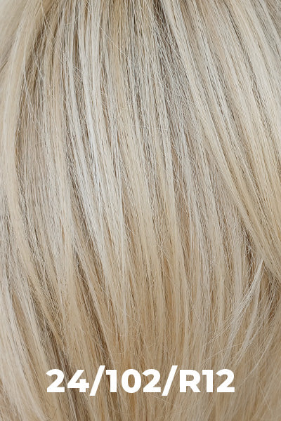 TressAllure - Synthetic Colors - 24/102/R12. Golden Blonde Highlighted Platinum Rooted Light Golden Brown.