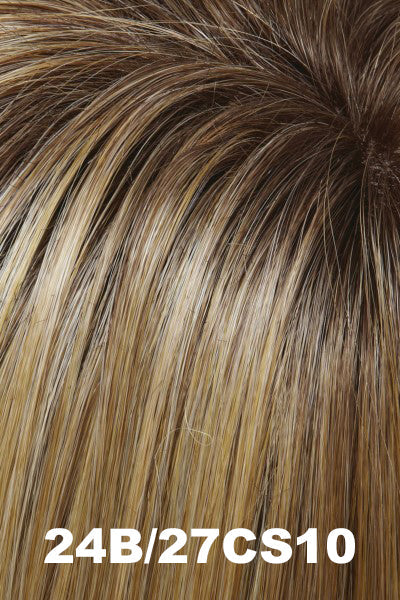 EasiHair - Human Hair Colors - 24B/27CS10 (Shaded Butterscotch). Lt Gold Blonde & Med Red-Gold Blonde Blend, Shaded w/ Lt Brown.