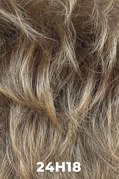 Color Swatch 24H18 for Henry Margu Wig Trish (#4513). Cool, grey brown with warm blonde highlights.