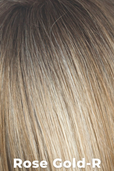Amore Toppers - Medium Wavy TP Mono (#774) - Rose Gold-R. Blond base with Reddish highlights + rooted.