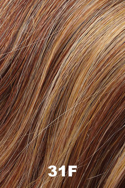 EasiHair - Synthetic Colors - 31F (Apricot Tart). Amber Red/Strawberry Blonde/Honey Blonde Blend.