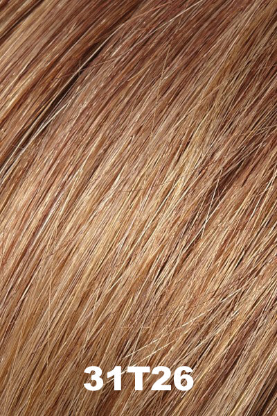 EasiHair - Human Hair Colors - 31T26 (Maple Syrup). Med Natural Red Brown w/ Med Red-Gold Blonde Tips.