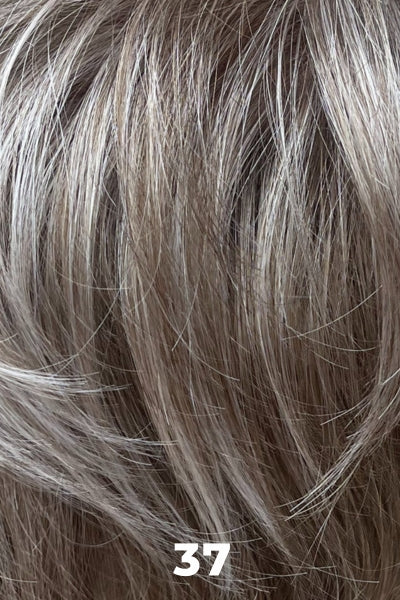 Color Swatch 37 for Henry Margu Wig Elena (#2501). Grey brown blend gradually darkening on the nape.