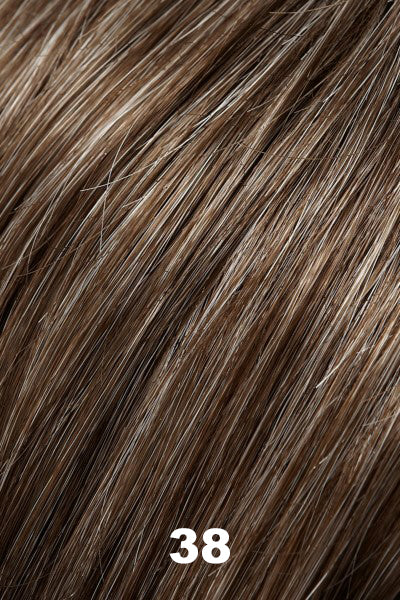 Jon Renau Wigs - Luna (#5174) - 38 (Milkshake). Medium Brown w/ 35% Light Grey. 