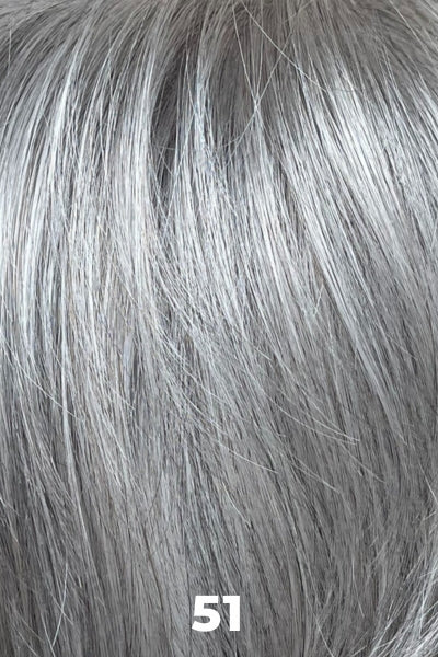 Color Swatch 51 for Henry Margu Wig Trish (#4513). Grey with subtle blend of 25% light brown.