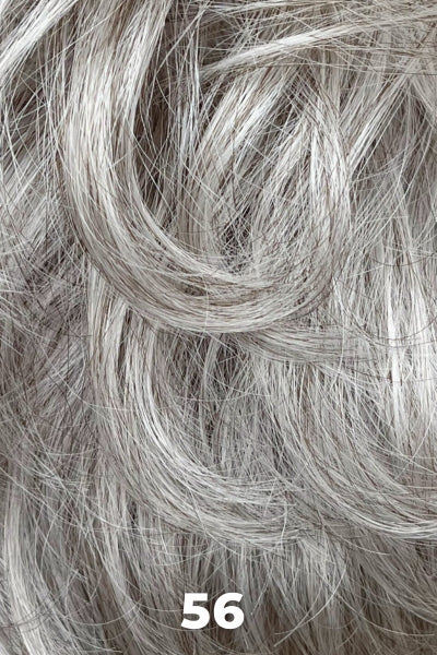 Color Swatch 56 for Henry Margu Wig Athena (#4754). Grey and subtle blend of 15% light brown blend.