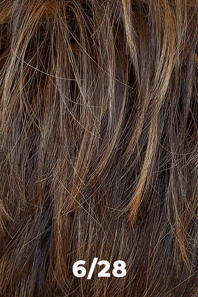 TressAllure - Synthetic Colors - 6/28. Dark brown blended with auburn highlights.