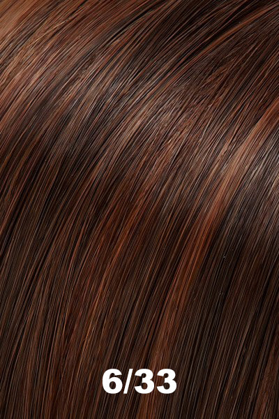 EasiHair wigs - EasiWrap Mini (#937) - 6/33 (Raspberry Twist). Brown & Med Red Blend.