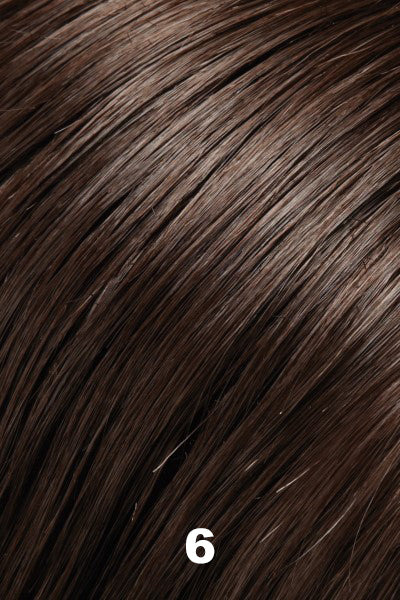 Jon Renau - Human Hair Colors - 6 (Fudgesicle). Medium Dark Brown.