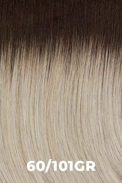 Henry Margu Wigs - Paris (#6002) -  60/101GR. Silver tones with Light Platinum highlights and Brown roots.