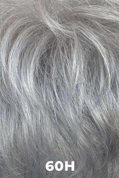 Color Swatch 60H for Henry Margu Wig Elena (#2501). Lightest grey gradually darkening into a blend of grey and light brown in the back.