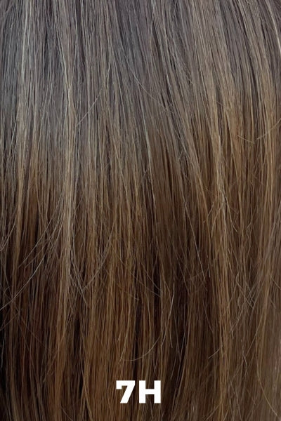 Color Swatch 7H for Henry Margu Wig Trish (#4513). Medium brown with warm toned golden highlights.