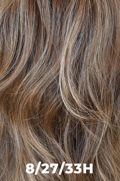 Color Swatch 8/27/33H for Henry Margu Wig Trish (#4513). Medium brown base with warm toned highlights.