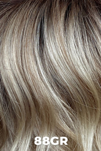 Color Swatch 88GR for Henry Margu Wig Annette (#2369). Light wheat blonde with warm golden blonde highlights and a medium root.