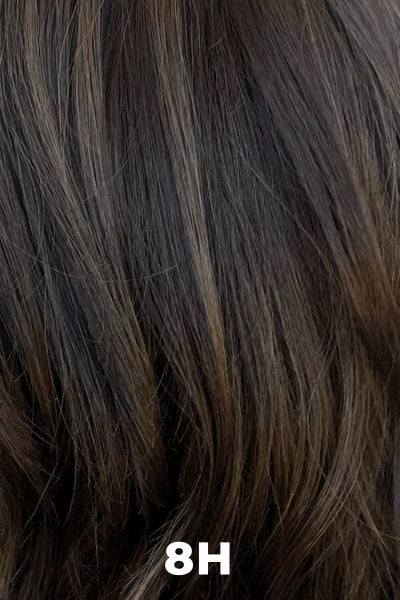 Color Swatch 8H for Henry Margu Wig Trish (#4513). Medium brown with warm toned brown highlights.