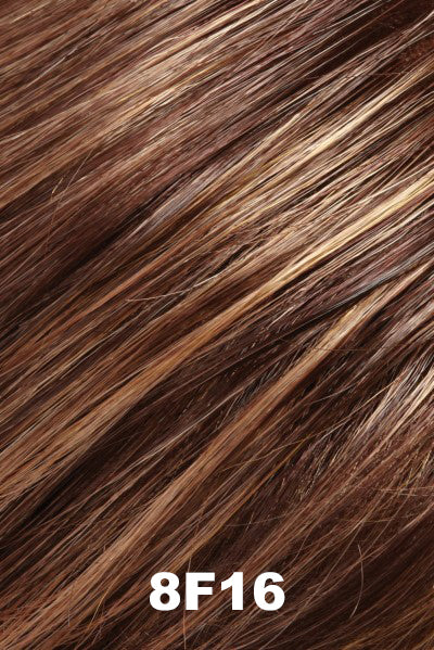 Jon Renau - Synthetic Colors - 8F16 (Rocky Road). Med Brown w/ Lt Natural Blonde Highlights.