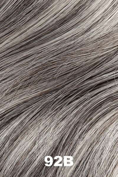 EasiHair - Synthetic Colors - 92B (Chunky Monkey). Pure White w/ 5% Med Brown front, Grey w/ 30% Med Brown Middle, Dark Brown w/ 65% Grey nape.