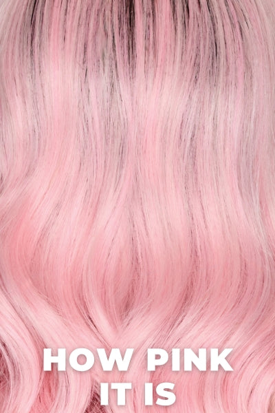 Hairdo Wigs Fantasy Collection - How Pink It Is - Dark brown roots fading into a light, blush pink.