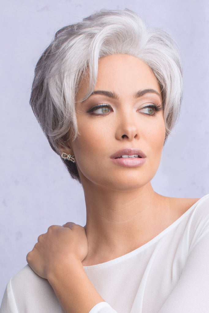 Model wearing the Alexander Couture wig Bethany (#1028) 1.