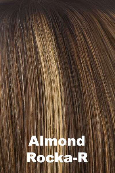 Noriko - Shaded Synthetic Colors - Almond Rocka-R. Shadowed Roots on Ginger Brown + Apricot Frost.