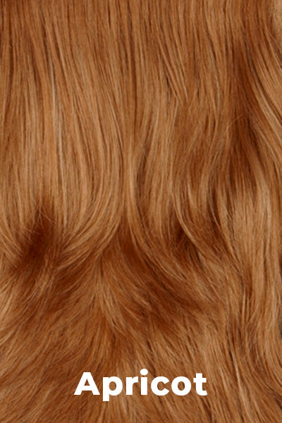 Mane Attraction - Synthetic Colors - Apricot. Dark Strawberry Blonde with Dark Blonde highlights.