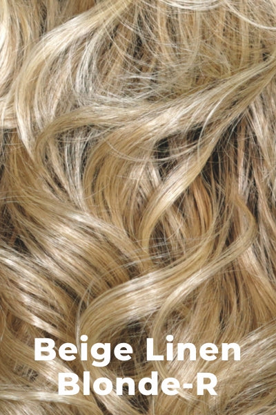 Belle Tress Wigs - Manhattan (CT-1045) - Beige Linen Blonde-R. Blend of warm light blonde and ivory silk blonde with a dark brown root.