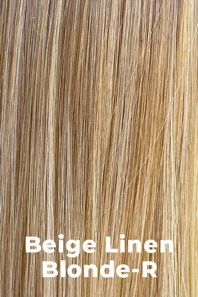 Belle Tress - Synthetic Colors - Beige Linen Blonde-R. Blend of warm light blonde and ivory silk blonde with a dark brown root.