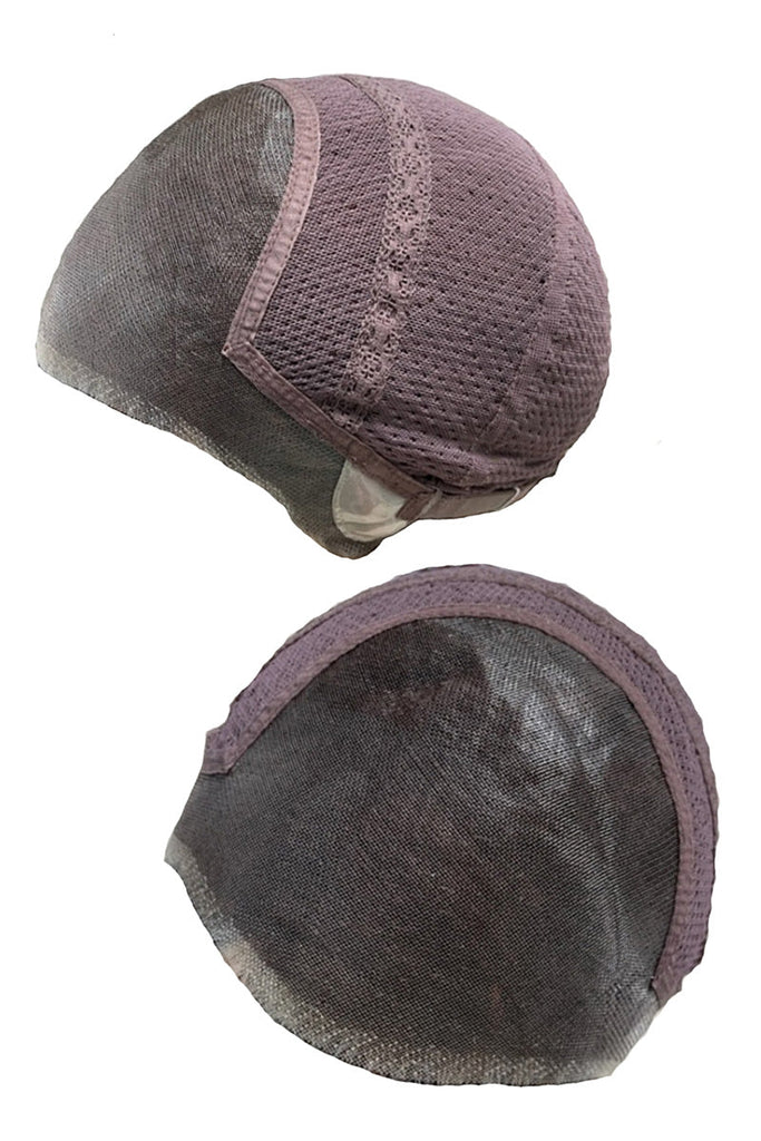 Diagram of Celine Cap Construction, revealing a 100% hand tied lace front cap.