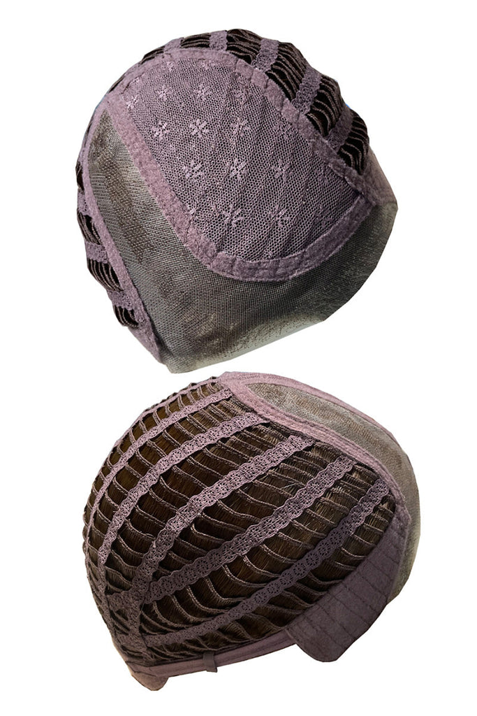 Diagram of Montecito Cap Construction, showing the extended lace front cap.