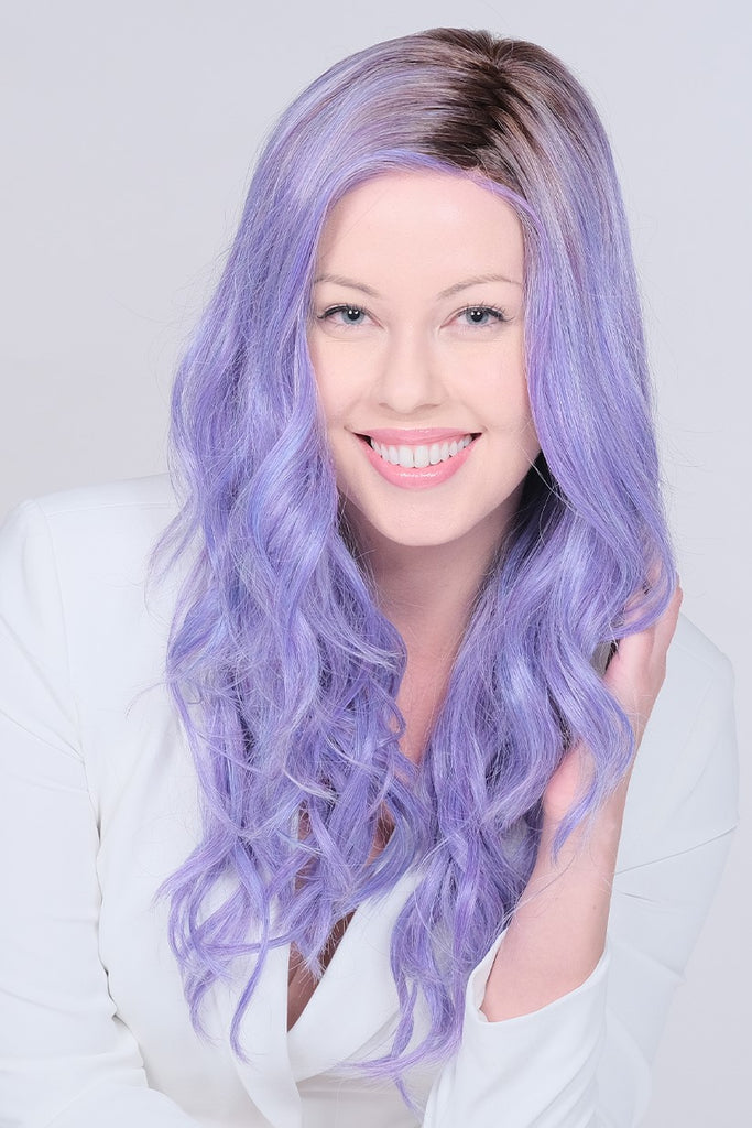 Model wearing the color Stardust by Belle Tress.