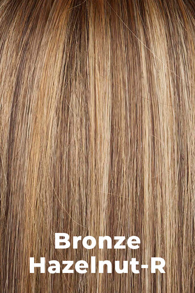 Rene of Paris - Shaded Synthetic Colors - Bronze Hazelnut-R. Dark brown root w/ a blend of warm blonde, cool light blonde and dark brown.