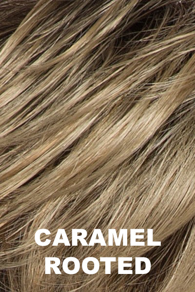 Ellen Wille - Human Hair Colors - Caramel Rooted. Medium Gold Blonde and Light Gold Blonde Blend with Light Brown Roots. 