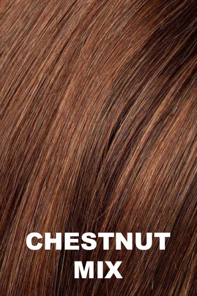 Ellen Wille - Synthetic Mix Colors - Chestnut Mix. Dark Brown, Light Auburn, Darkest Brown Blend with Shaded Roots.