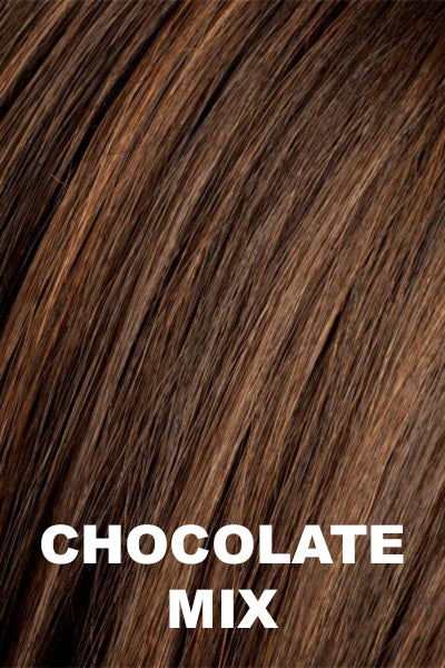 Ellen Wille - Synthetic Mix Colors - Chocolate Mix. Medium to Dark Brown Base with Light Reddish Brown Highlights.