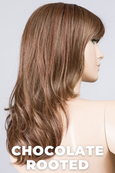 Ellen Wille - Rooted Synthetic Colors - Chocolate Rooted. Medium to Dark Brown Base with Light Reddish Brown Highlights and Dark Roots.