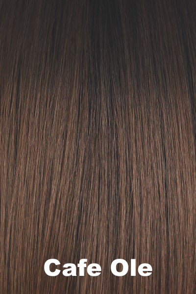 Orchid - Synthetic Colors - Cafe Ole. A dark brown with cappuccino and mocha undertones with a slight depth at the root area, giving this color definition and contrast.