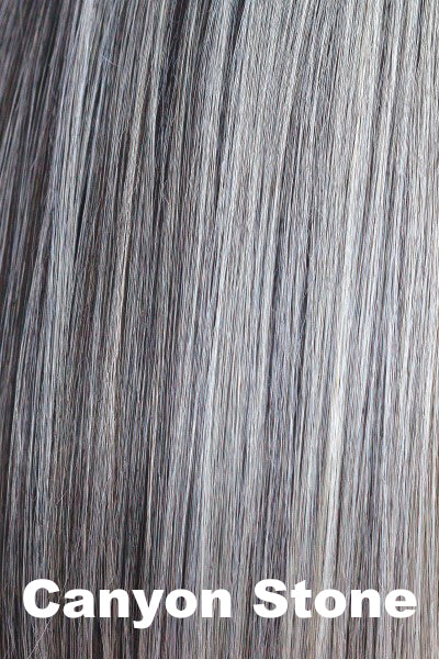 Orchid Wigs - Clara (#4115) - Canyon Stone. A natural grey color with many different shades of slate, white, pewter, silver and steel running throughout.