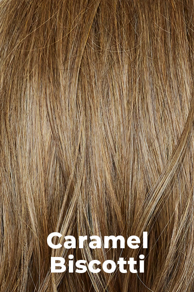 Orchid - Synthetic Colors - Caramel Biscotti. A beautiful mid/Dark Blond hair color with delicate Caramel Blond highlights seamlessly blended throughout, creating a warm and inviting look.